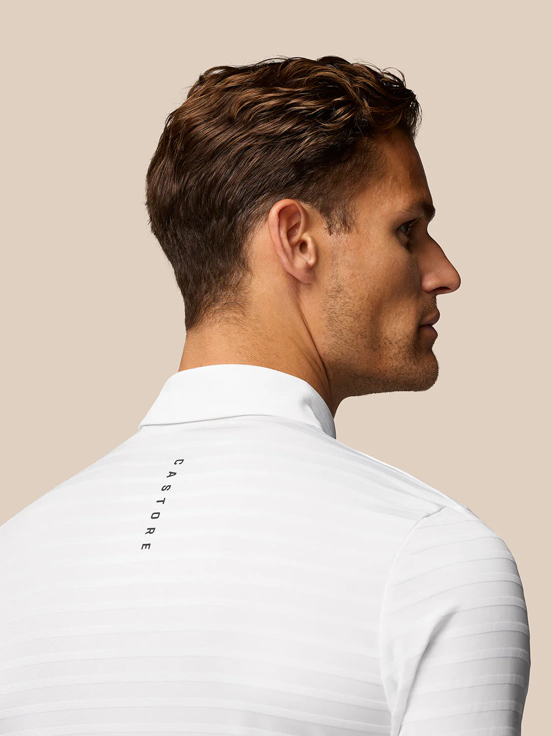 Golf Pinnacle Pique Gestreepte Polo - Mannen - Wit - Image 4