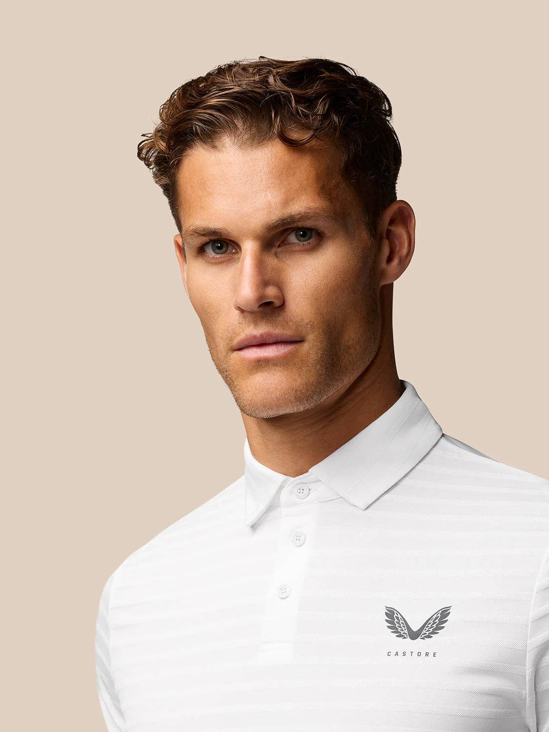 Golf Pinnacle Pique Gestreepte Polo - Mannen - Wit - Image 5